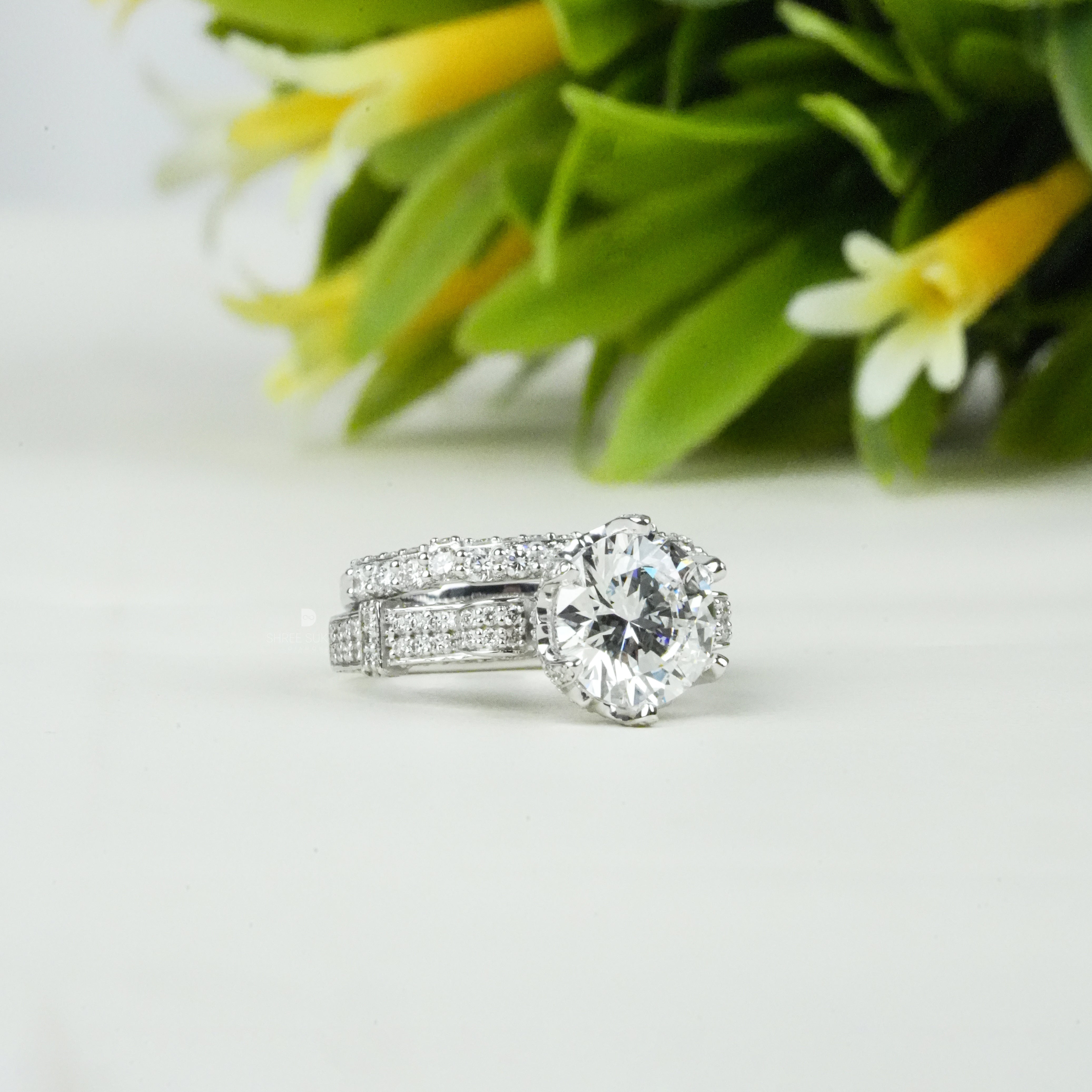 diamond engagement ring, white gold bridal set, round cut solitaire ring, pavé diamond band, luxury wedding ring, bridal jewelry, anniversary gift ring, classic engagement ring, sparkling promise ring, women’s fine jewelry, timeless diamond ring, modern bridal set, solitaire engagement ring, proposal ring, elegant gemstone ring, dainty diamond band, high-quality bridal jewelry, trending wedding jewelry, heirloom engagement ring, romantic fine jewelry gift