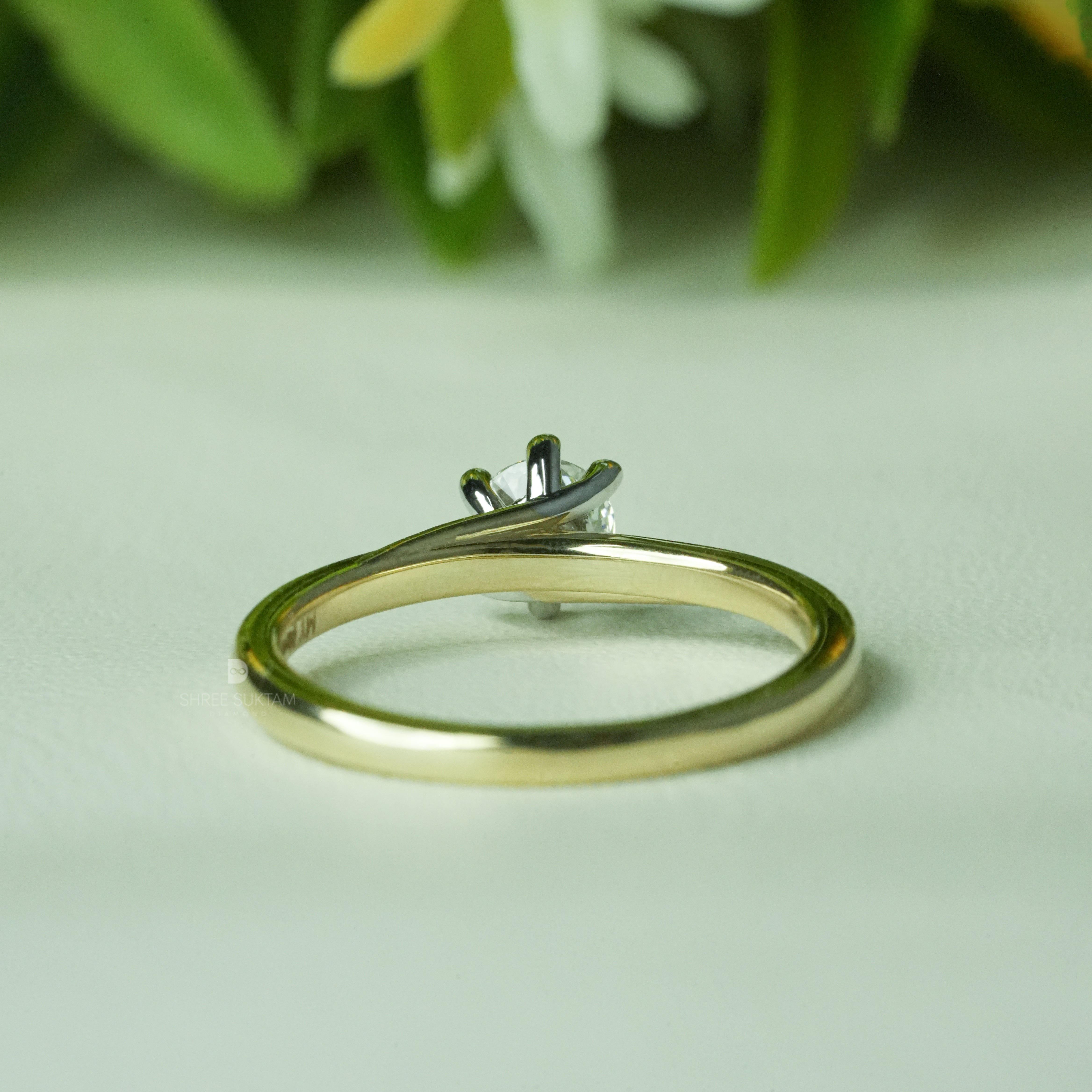 Classic Round Diamond Solitaire Ring Six Prong Diamond Ring Timeless Engagement Ring Handmade Gold Ring