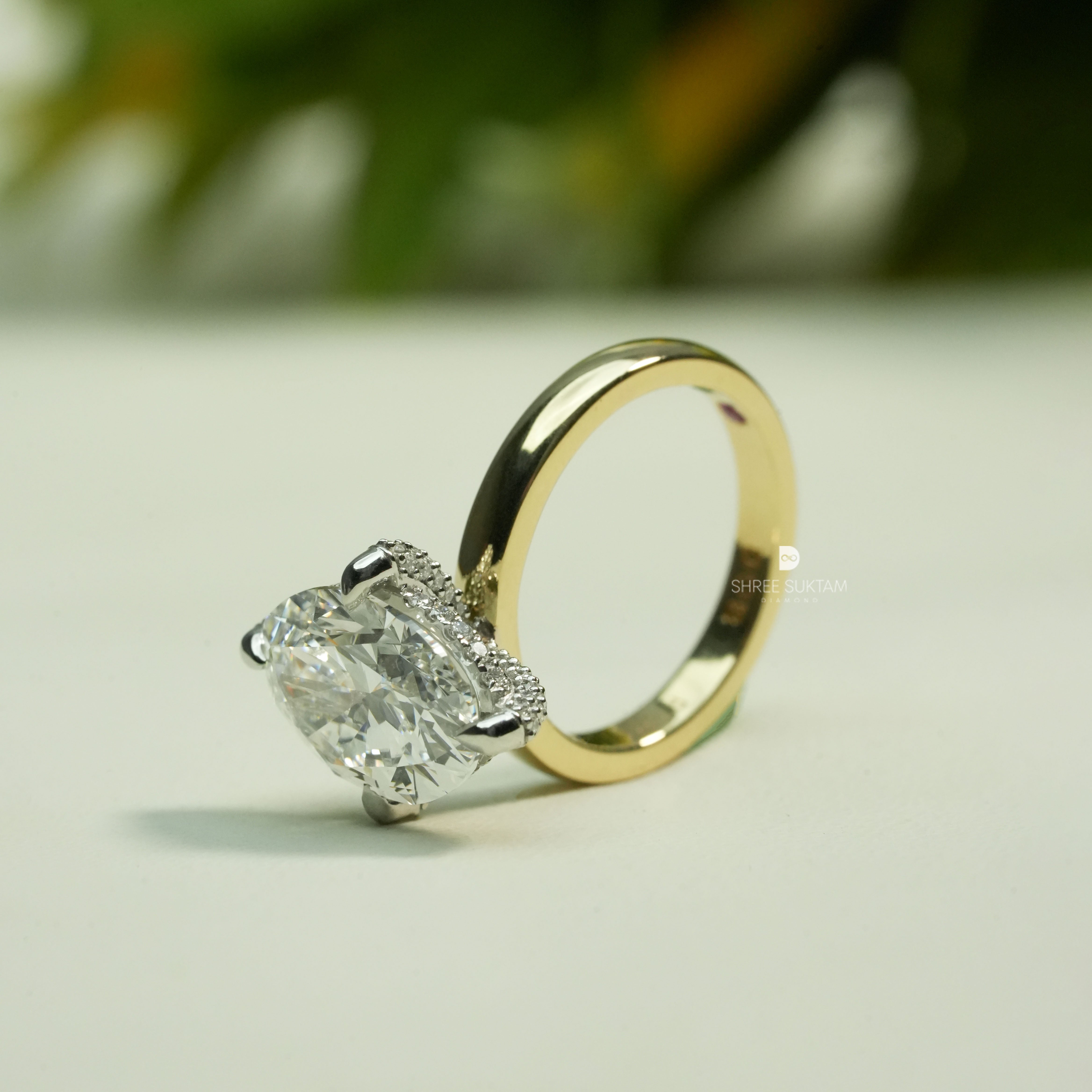 Oval Diamond Ring Lab Grown Diamond Ring Unique Proposal Ring