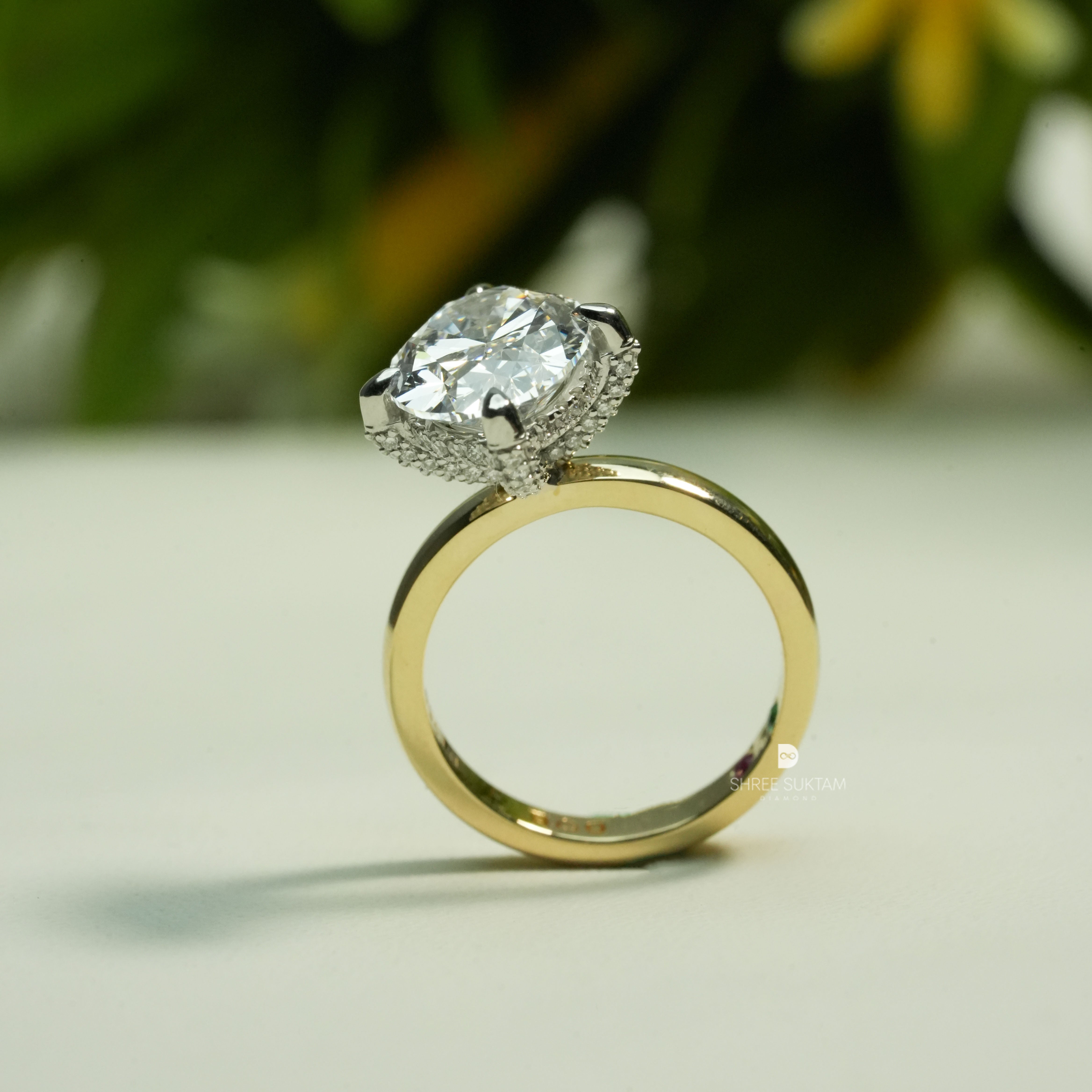 Oval Diamond Ring Lab Grown Diamond Ring Unique Proposal Ring