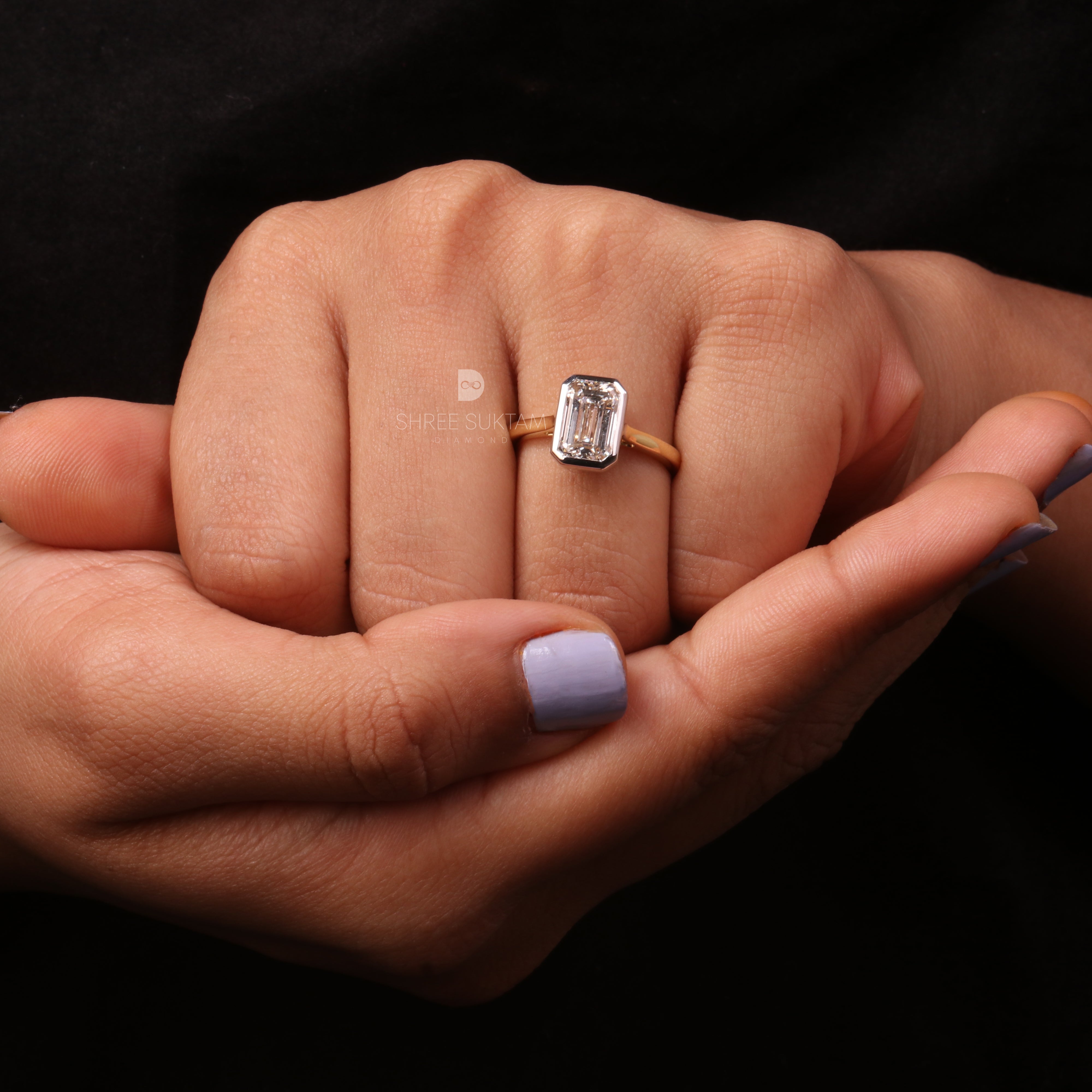 emerald cut diamond ring, bezel set engagement ring, yellow gold diamond ring, minimalist diamond ring, solitaire engagement ring, emerald cut solitaire ring, modern bridal jewelry, classic gold ring, dainty diamond ring, handmade engagement ring, fine gold jewelry, custom diamond ring, timeless engagement ring, wedding ring for women, luxury diamond ring, ethical gold ring, emerald ring for proposal, gift for her Western Ring 