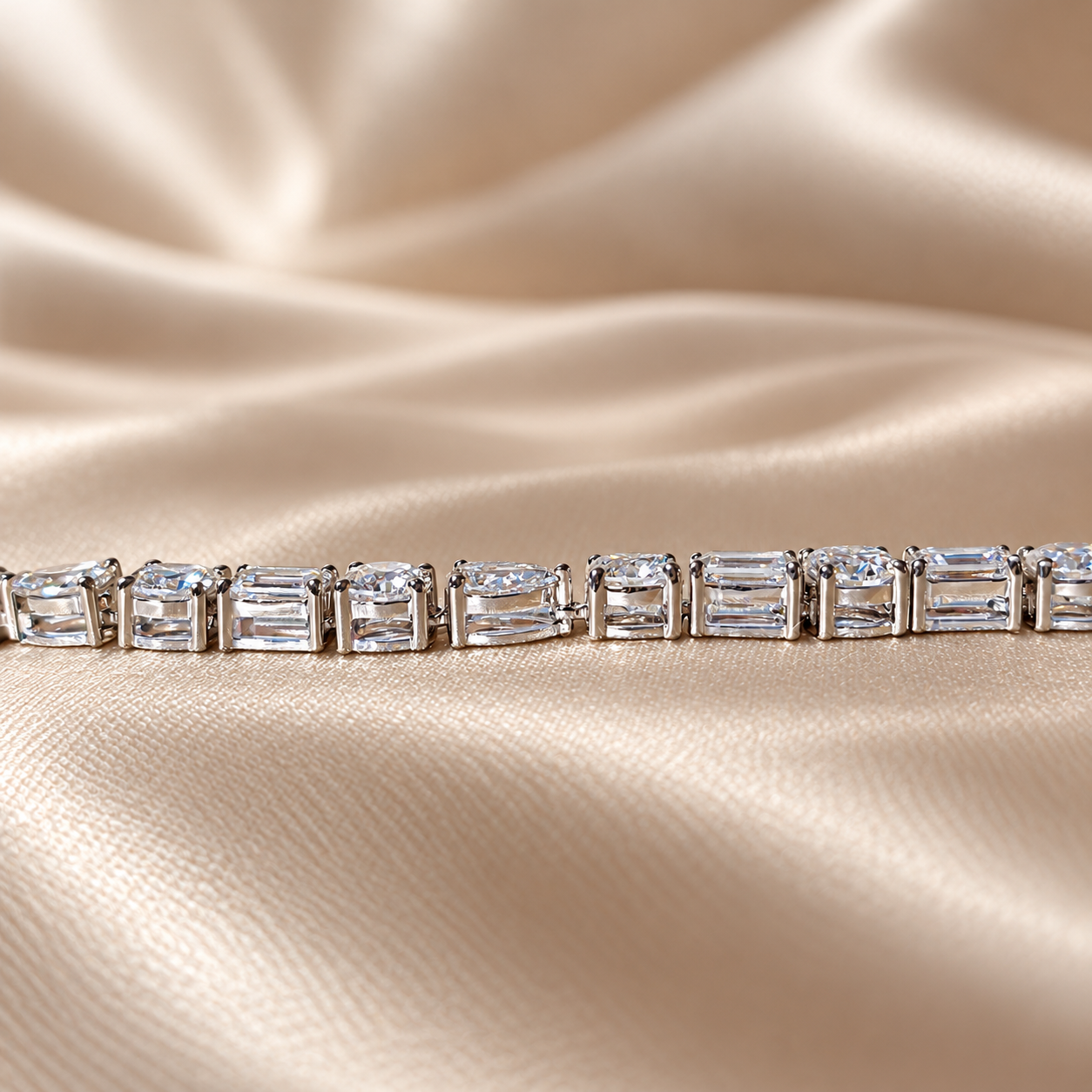 Mixed Shape Lab Grown Diamond Tennis Bracelet Elegant Custom Multi-Cut Diamond Bracelet