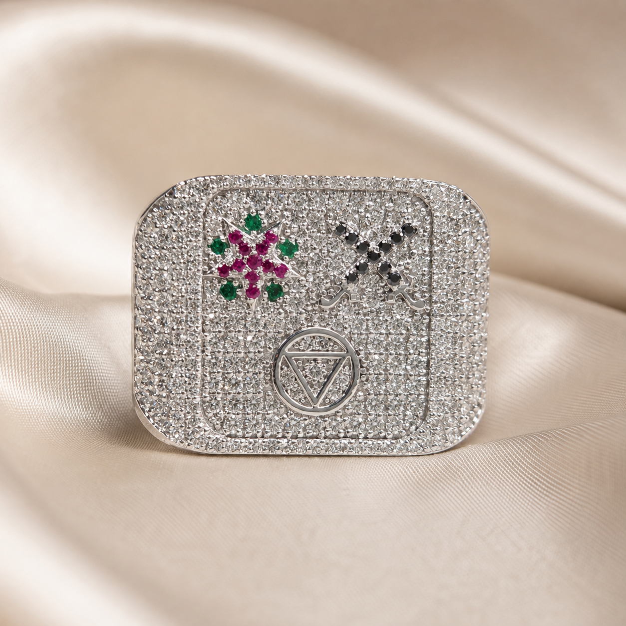 Round Lab Grown Diamond Custom Ring Personalized Diamond Ring Iced Out Name Ring