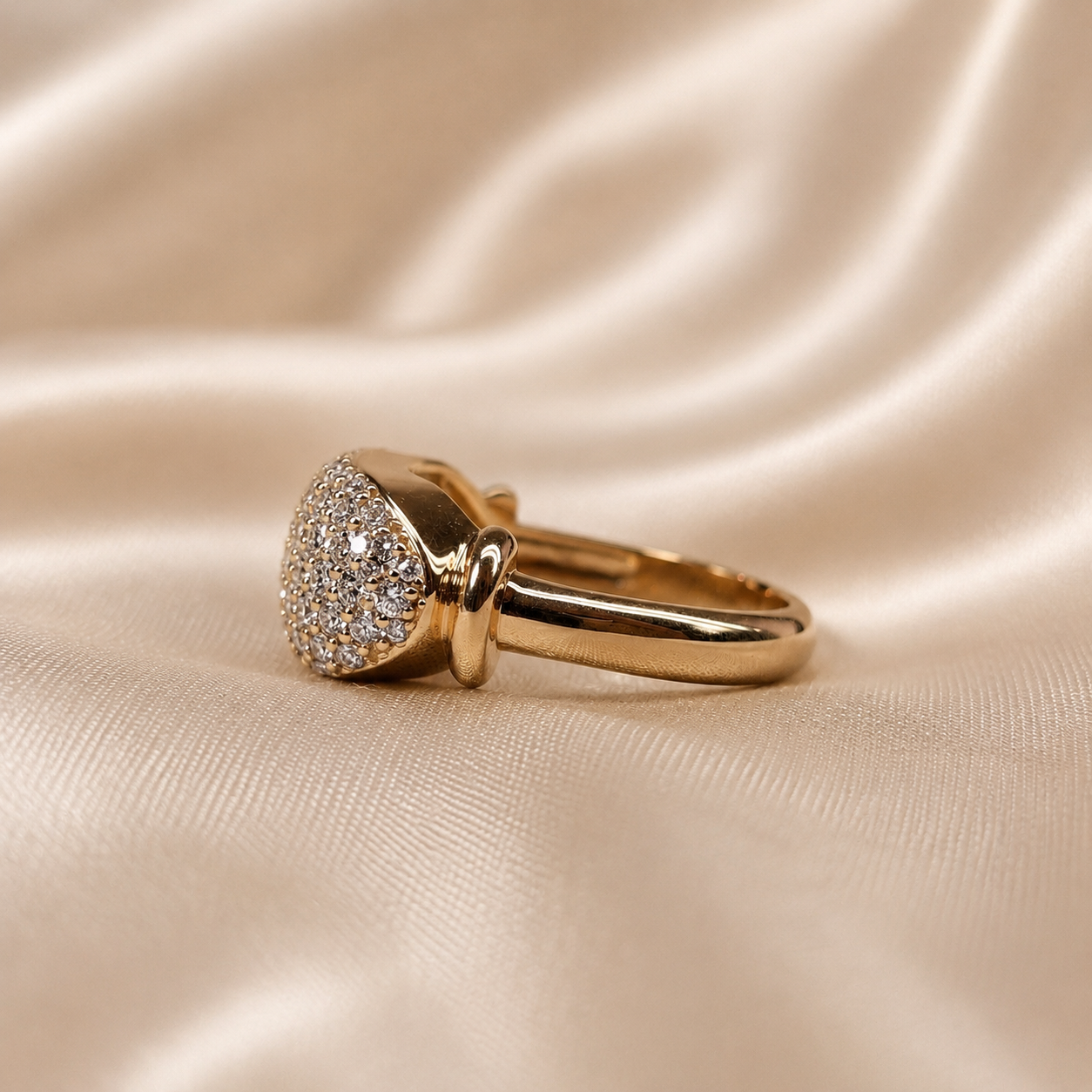 Round Lab Grown Wide Diamond Pave Band Multi Row Diamond Wedding Band