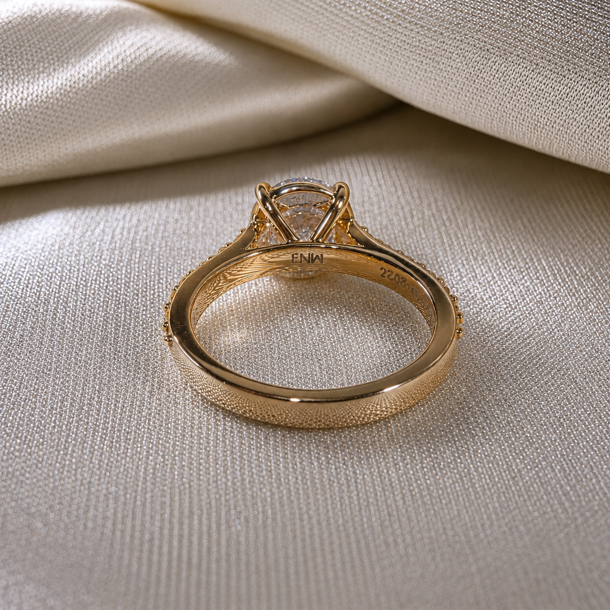 Round Lab Grown Diamond Engagement Ring Personalized Promise Ring