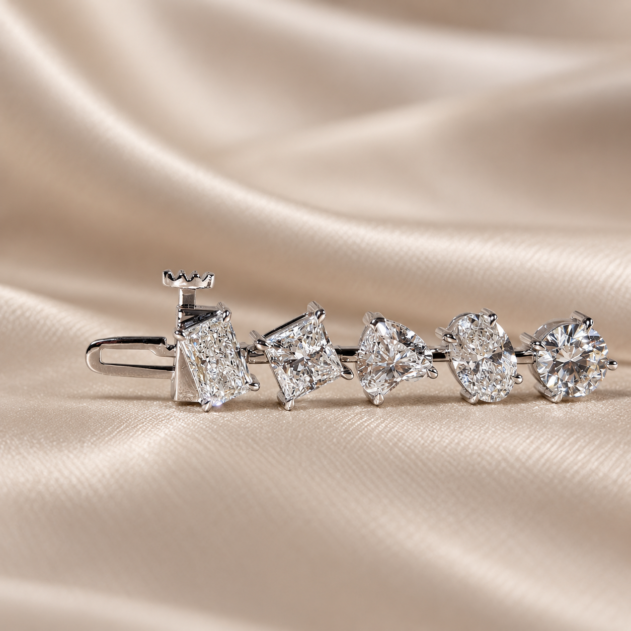 Multi Shape Lab Grown Diamond Tennis Bracelet Mixed Cut Diamond Bracelet Bridal Jewelry