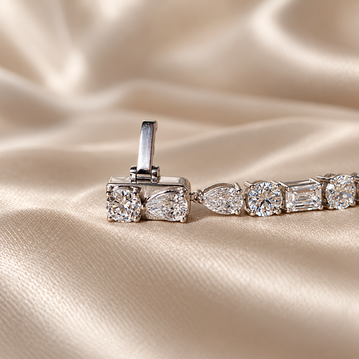 Mixed Shape Lab Grown Diamond Tennis Bracelet Elegant Custom Multi-Cut Diamond Bracelet