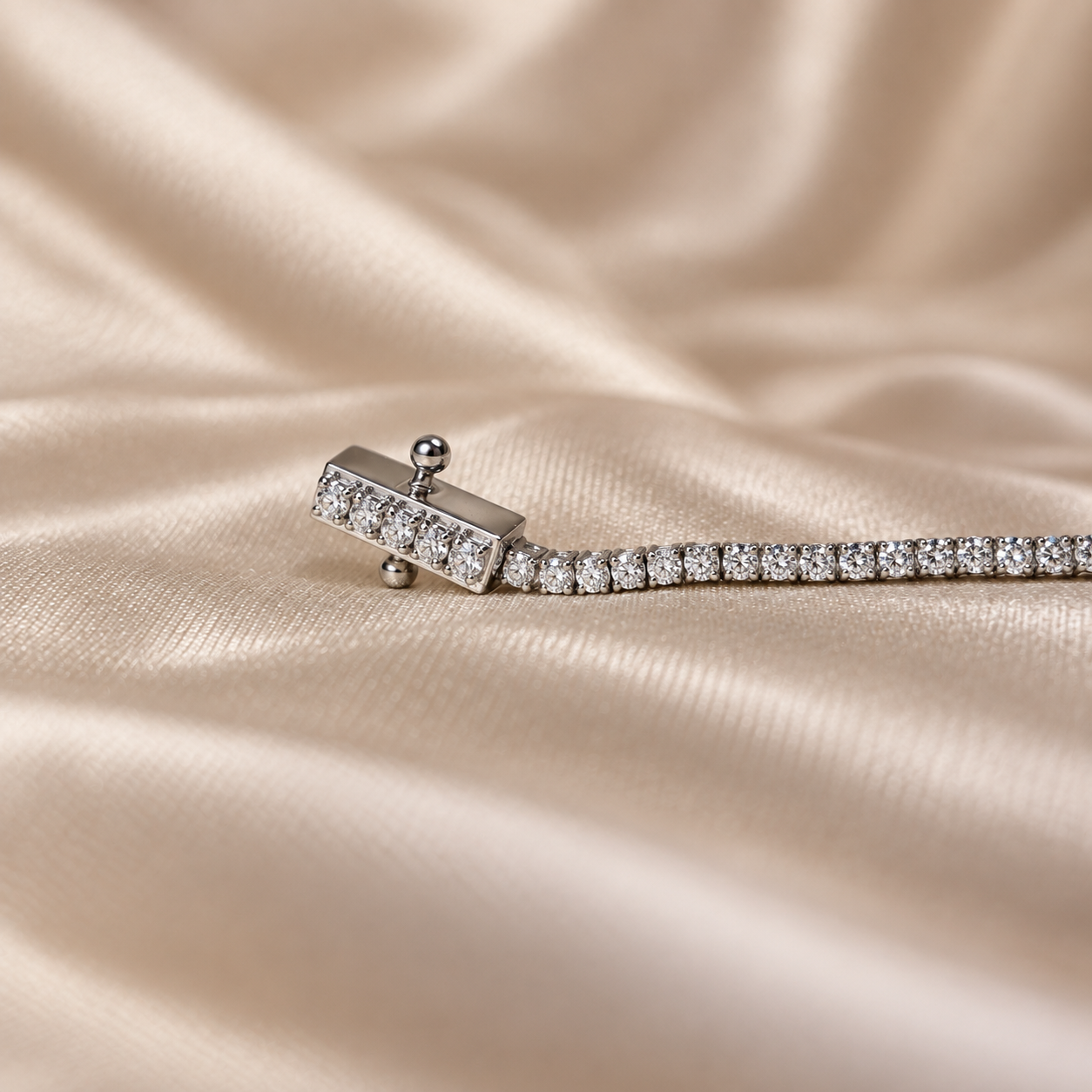 Round Lab Grown Diamond Graduated Necklace Elegant Tennis Necklace Custom Statement Jewelry