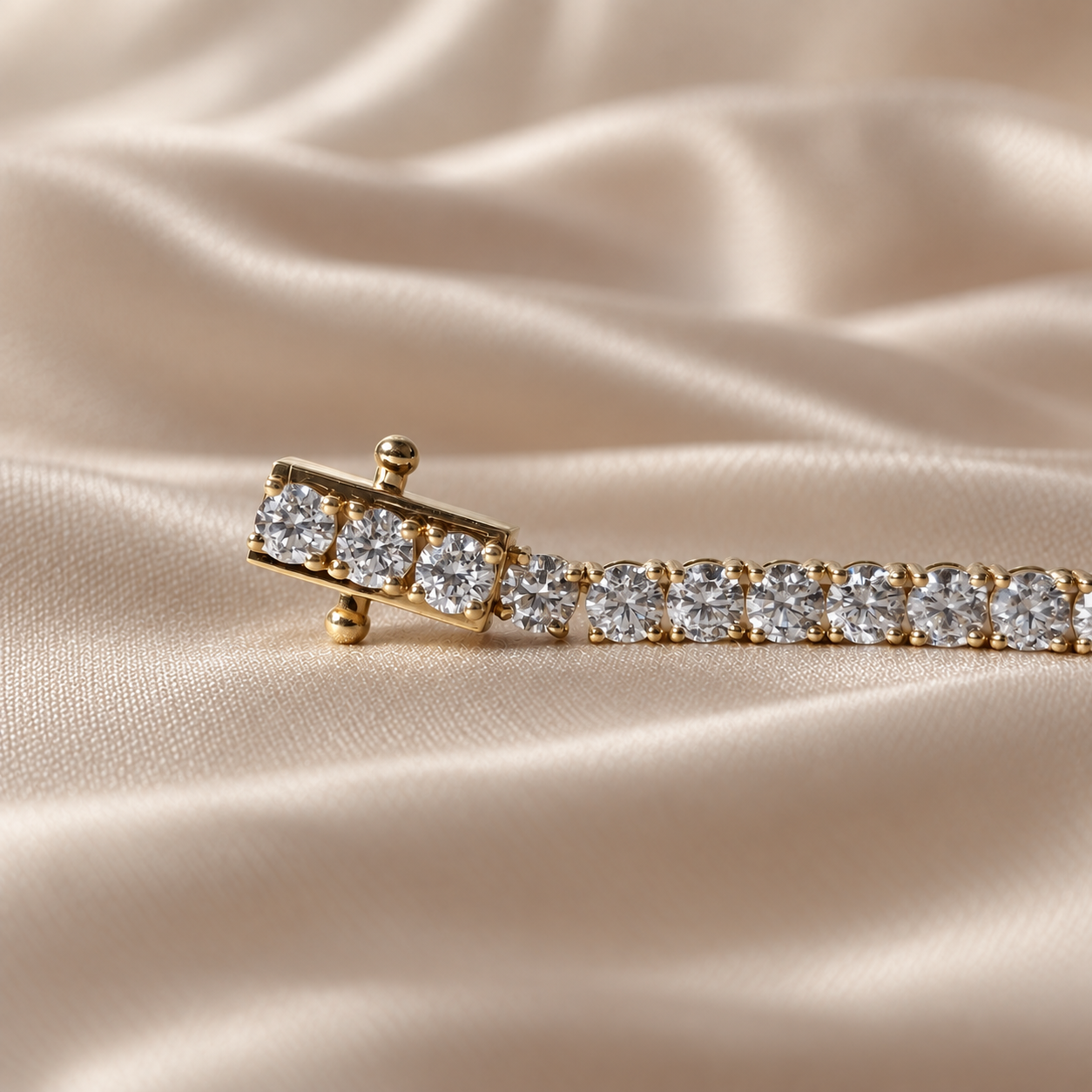 Round Lab Grown Diamond Tennis Necklace Round Wedding Necklace Classic Diamond Chain Luxury