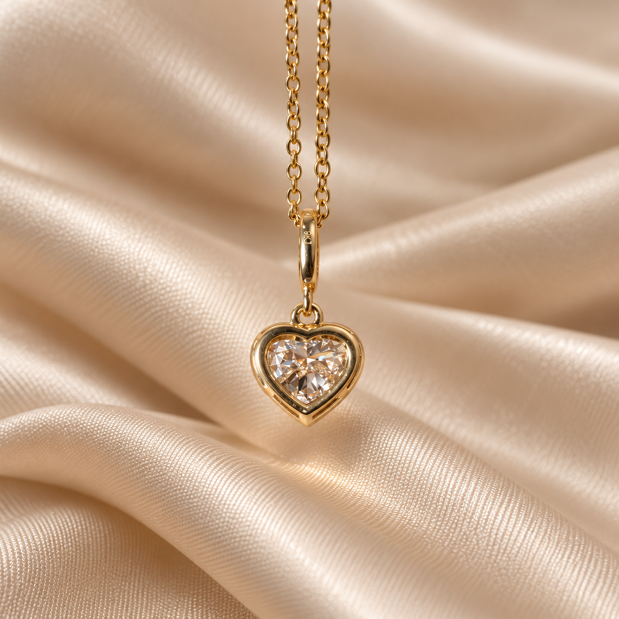 Heart Lab Grown Diamond Pendant Necklace Elegant Custom Pendant