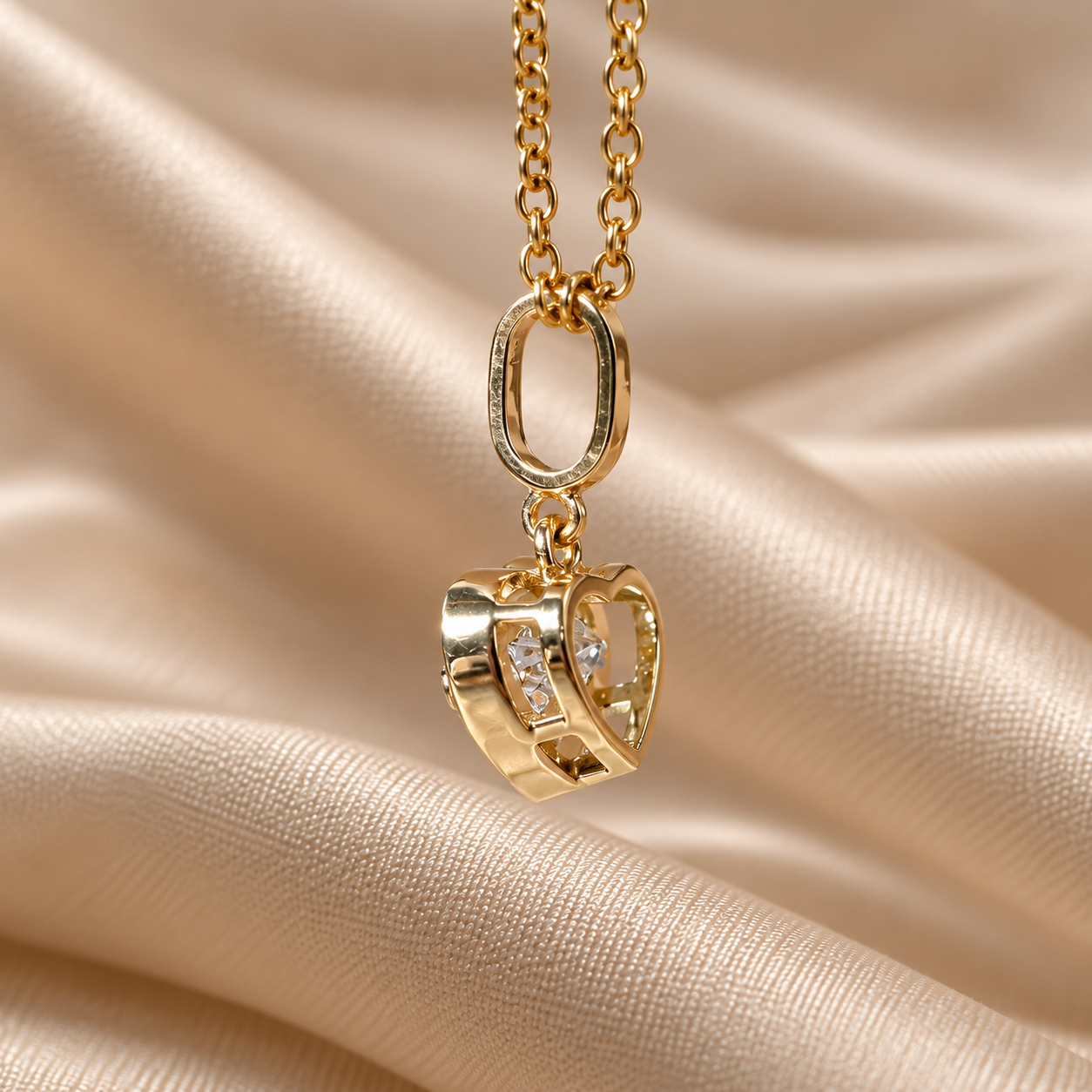 Heart Lab Grown Diamond Pendant Necklace Elegant Custom Pendant