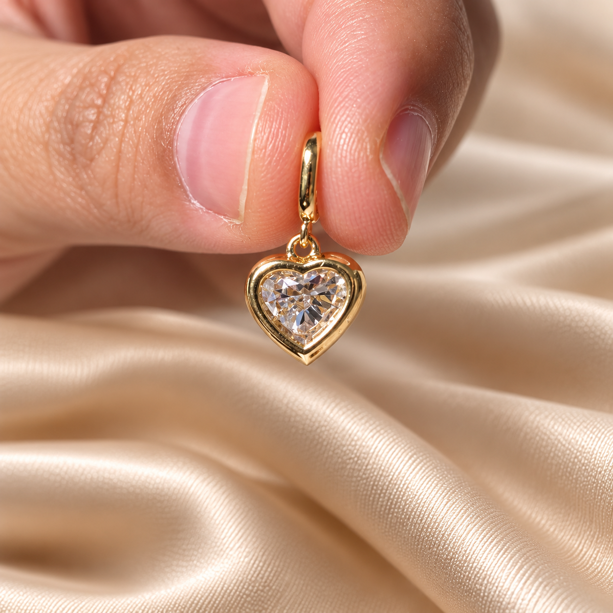 Heart Lab Grown Diamond Pendant Necklace Elegant Custom Pendant