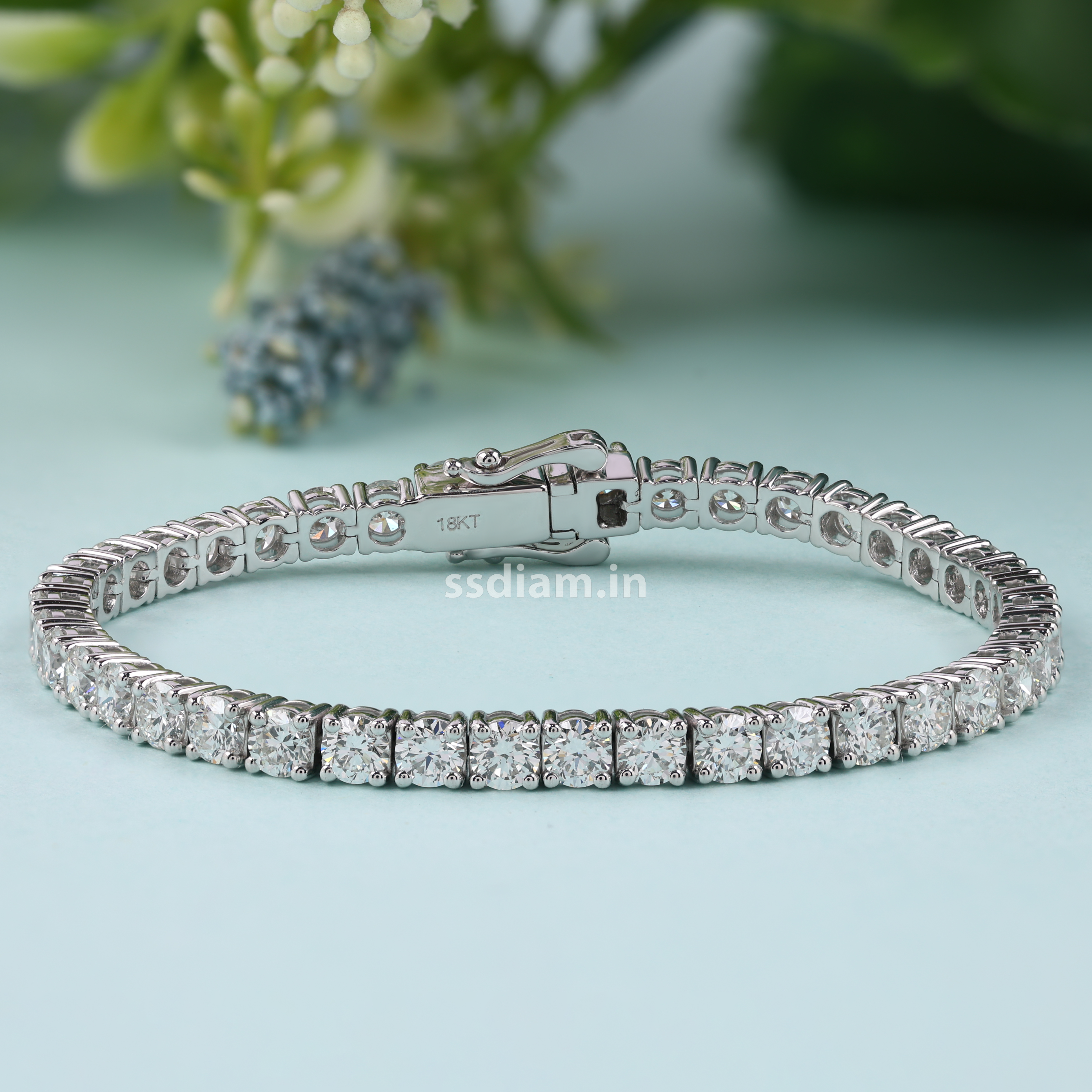 Round Cut Lab Grown Diamond Tennis Bracelet Classic Diamond Tennis Bracelet Bridal Jewelry Anniversary Gift for Her Handmade jewelry