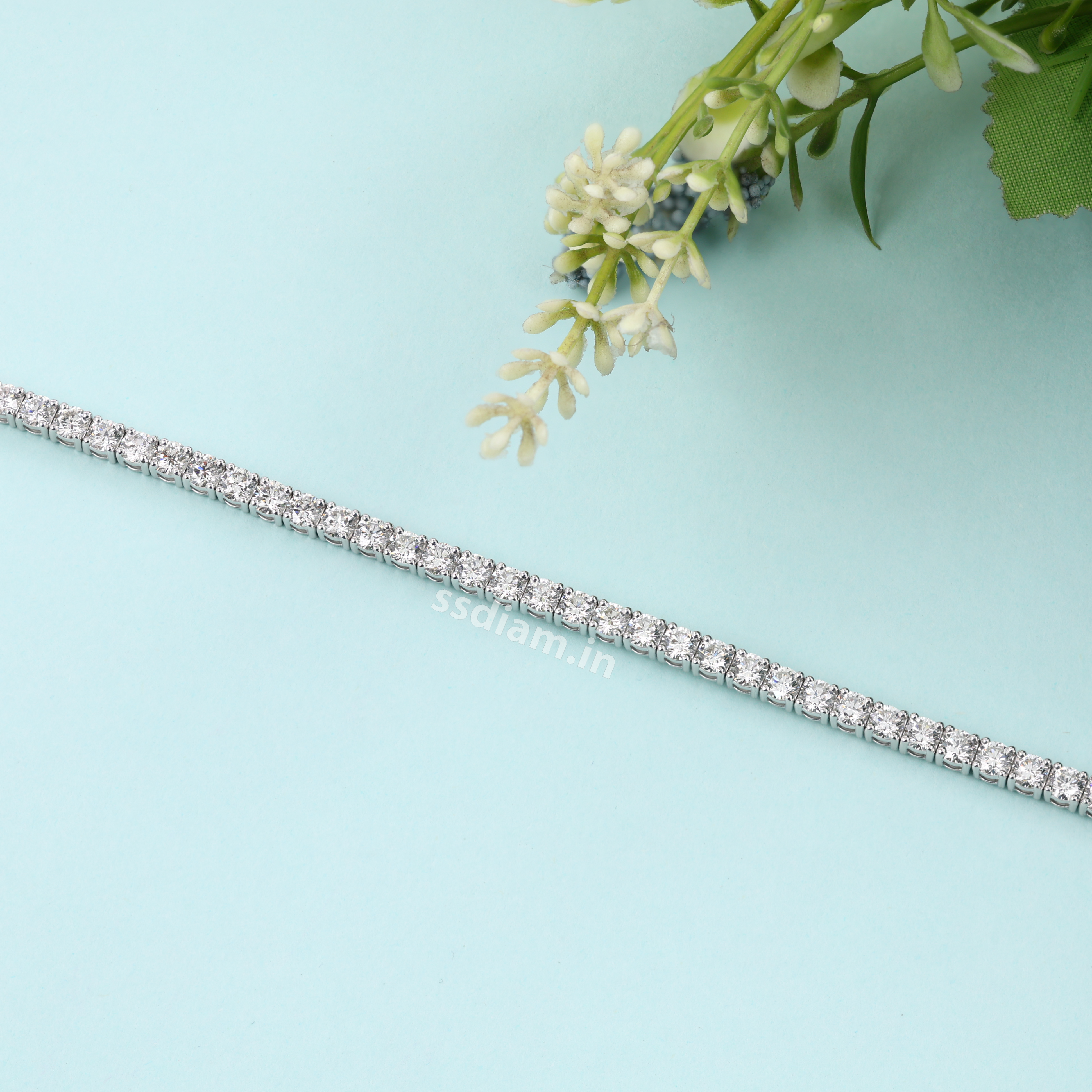 Round Cut Lab Grown Diamond Tennis Bracelet Classic Diamond Tennis Bracelet Bridal Jewelry Anniversary Gift for Her Handmade jewelry