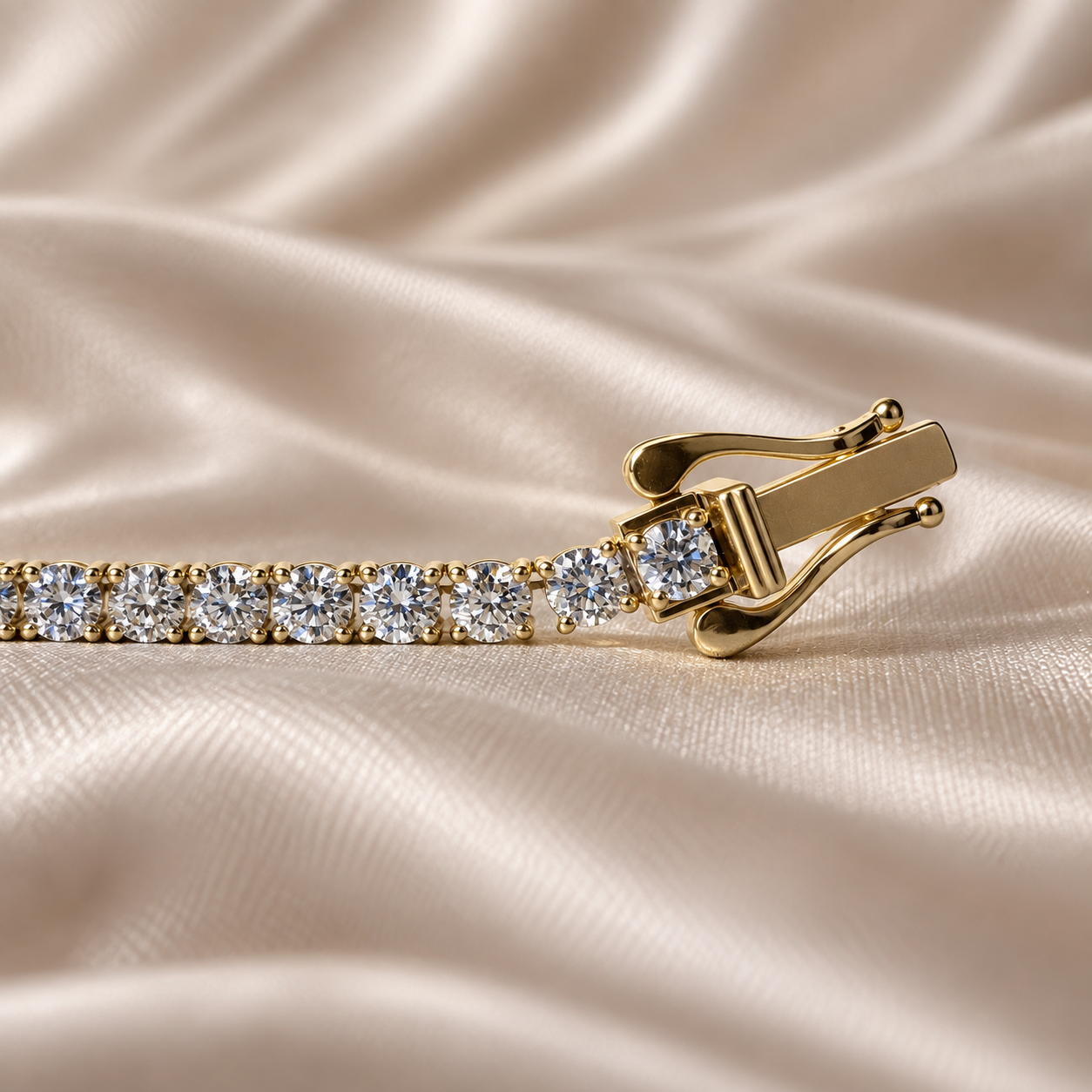 Round Lab Grown Diamond Tennis Necklace Round Wedding Necklace Classic Diamond Chain Luxury