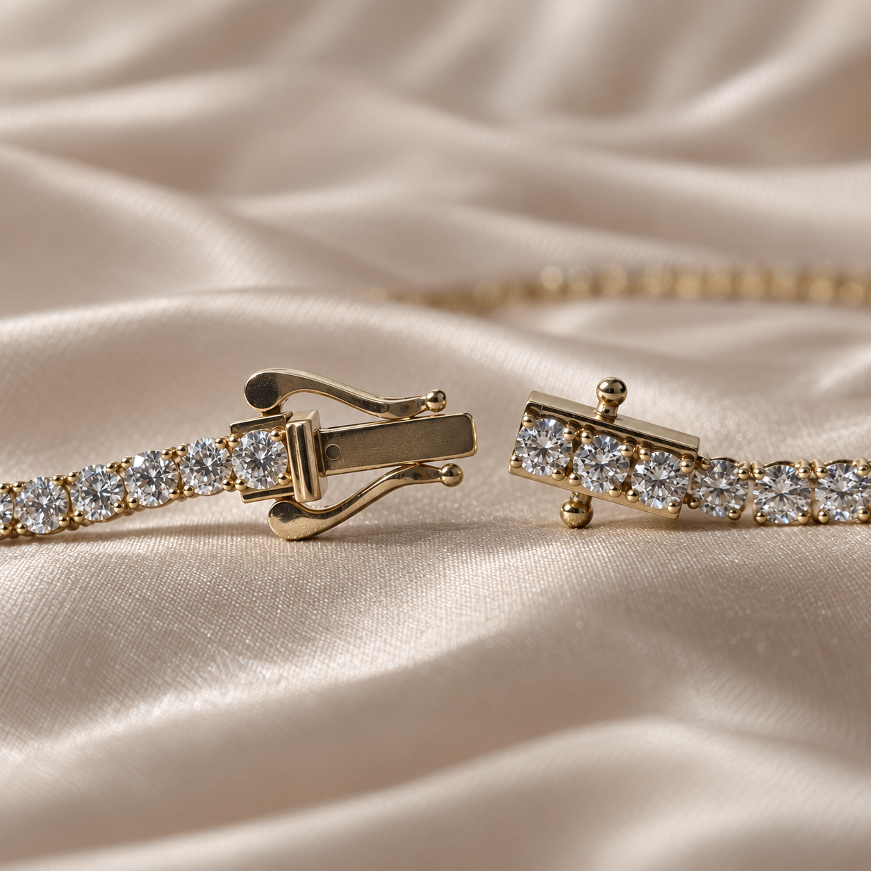 Round Lab Grown Diamond Tennis Necklace Round Wedding Necklace Classic Diamond Chain Luxury