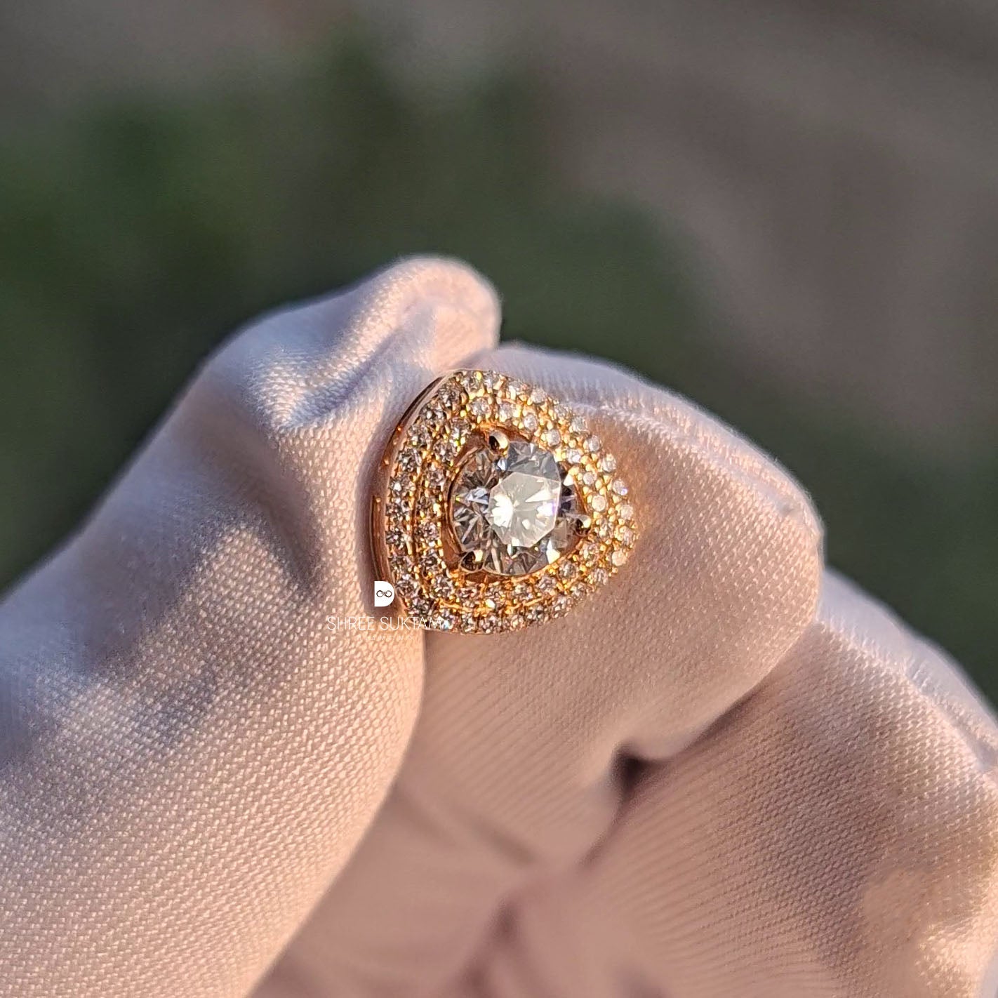 Round Halo Diamond Stud Earrings Diamond Earrings for Women