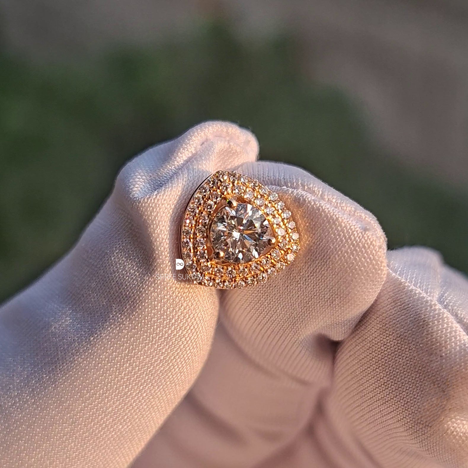 Round Halo Diamond Stud Earrings Diamond Earrings for Women