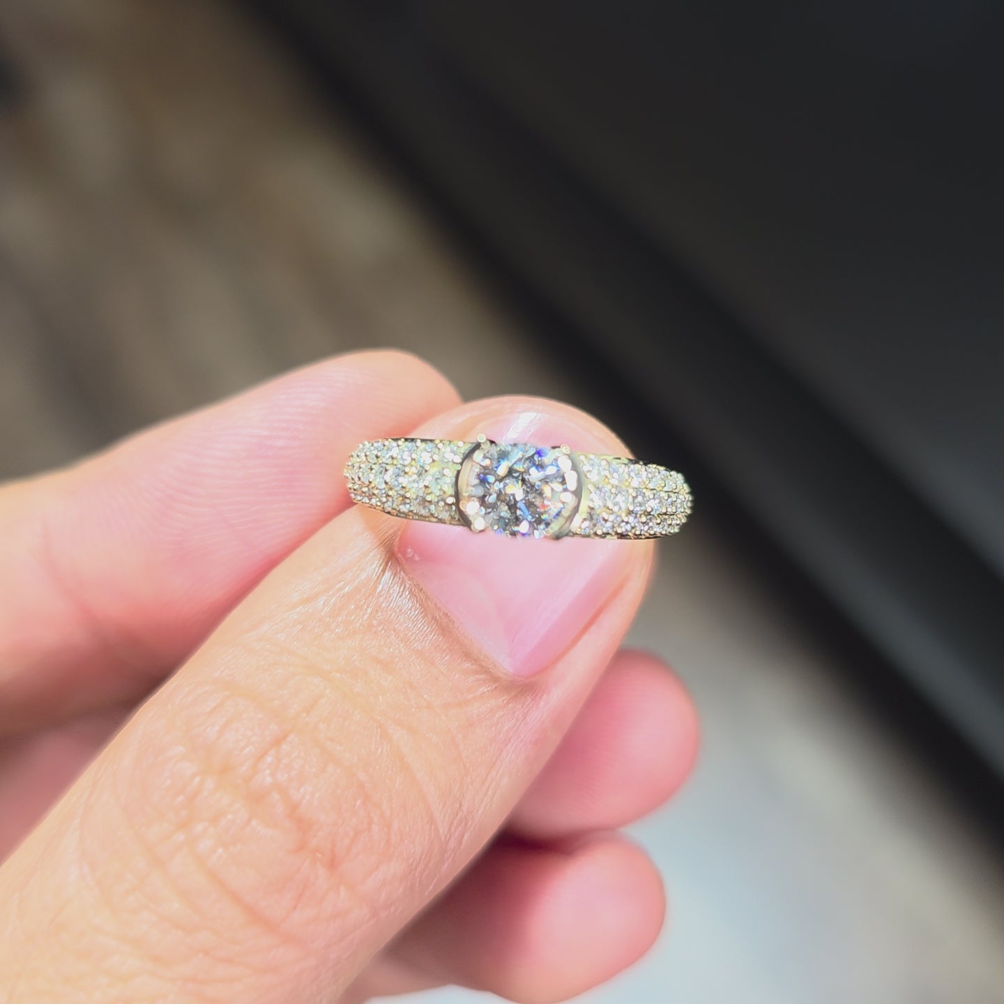 Round Lab Grown Diamond Engagement Ring Handmade jewelry For Her